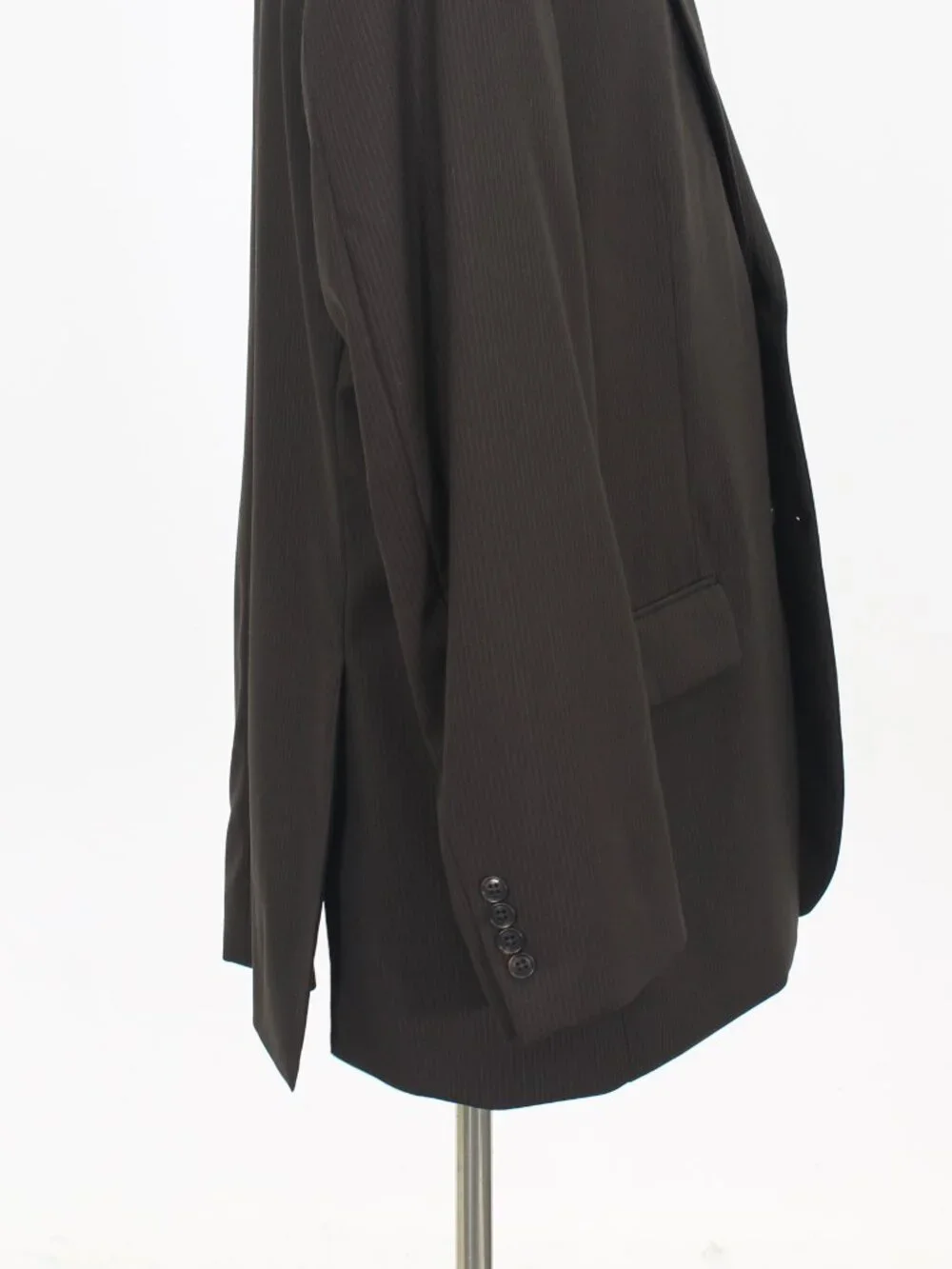 Pronto Uomo 48L 42x30 Brown Full Suit 2-Button Stripe R936
